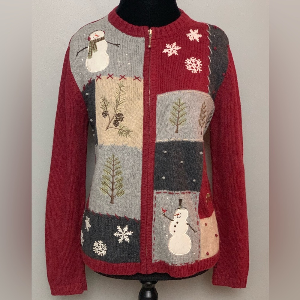 Croft & Barrow Winter Full Zip Sweater Size M